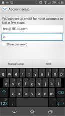 new account name input complete